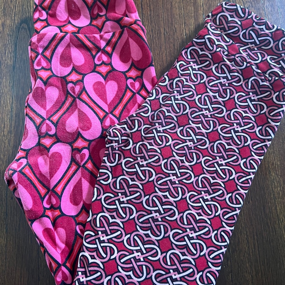 Pair of Heart themed LuLaRoe